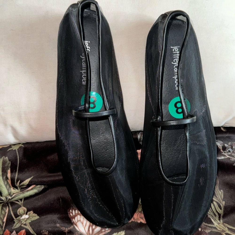 Jeffrey Campbell black mesh ballet flat size 8 NEW